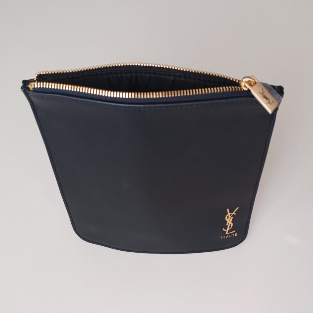 Yves Saint Laurent Black Cosmetic Pouch - NEW